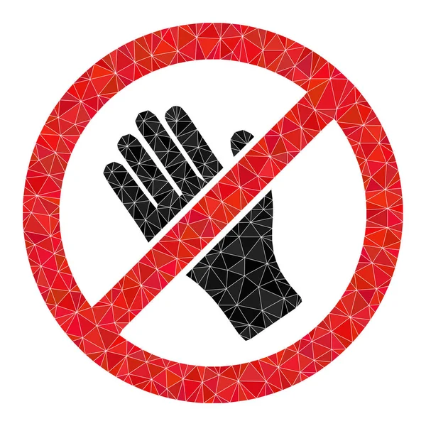 Vecteur Ne touchez pas à l'icône polygonale — Image vectorielle