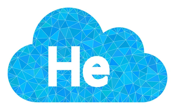 Vector Helium Gas Lowpoly Icon — Stockvector