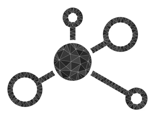 Modelo de distribución vectorial Icono poligonal — Archivo Imágenes Vectoriales