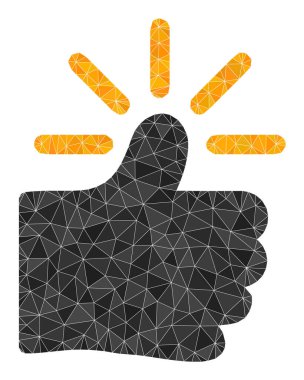 Vektör Parlayan Başparmak Lowpoly Simgesi