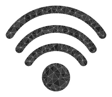 Vektör Wi-Fi Kaynağı Lowpoly Simgesi