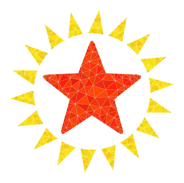 Vector Star Shine Lowpoly Icoon — Stockvector