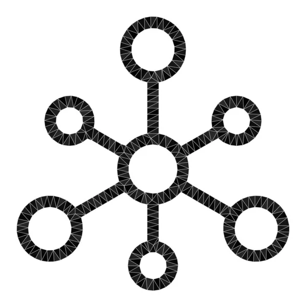 Vector System Links Icono de triángulo lleno — Archivo Imágenes Vectoriales