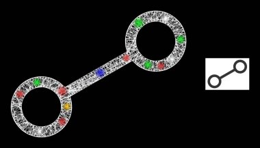 Renkli Işık Noktaları ile Yumurtadan Çıkan Ağ Bağlantısı Simgesi
