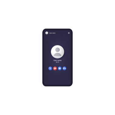 Akıllı telefondaki kullanıcı silueti ile görüntülü arama ekranı.