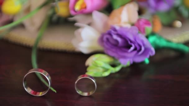 Anillos de boda — Vídeos de Stock