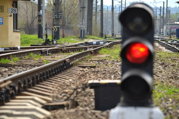 Semaforo ferroviario — Foto Stock