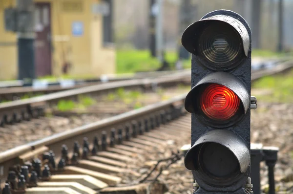 Railway semaphore — Stock Photo, Image