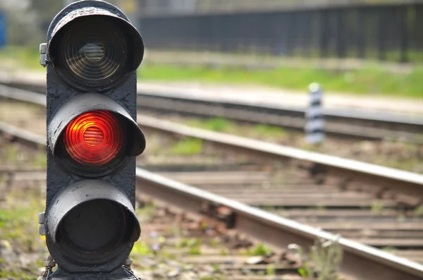 Railway semaphore — Stock Photo, Image