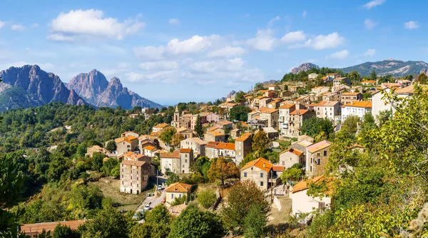 Krajina Evisou Horskou Vesnicí Departementu Korsika Sud Francie — Stock fotografie