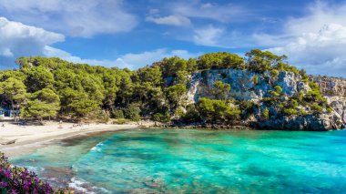 Cala Macarella plajı, Menorca adası, İspanya