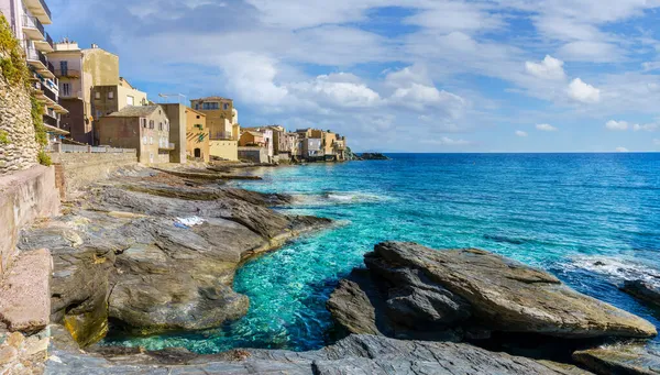 Landscape Erbalunga Ancient Village Corsica French — Stock Photo, Image