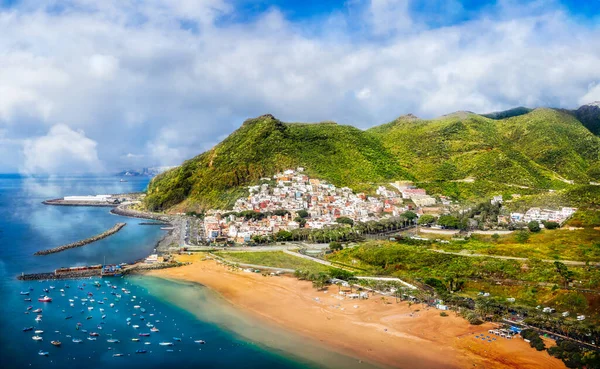 Paisagem Com Praia Las Teresitas Tenerife Ilhas Canárias Espanha — Fotografia de Stock