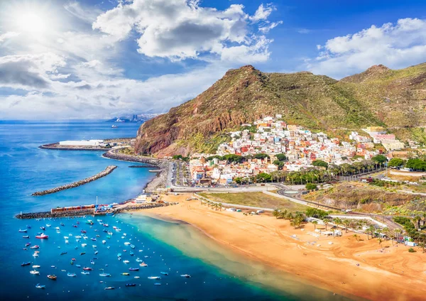 Landschaft Mit Las Teresitas Strand Teneriffa Kanarische Inseln Spanien — Stockfoto