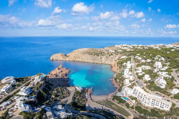 Landscape Aerial View Cala Morell Menorca Island Spain — 스톡 사진