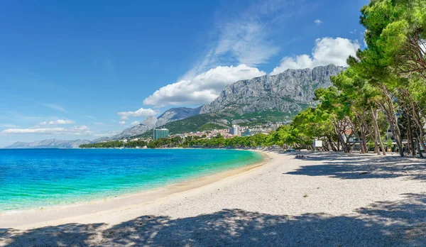 Landschap Met Makarska Strand Dalmatiaanse Kust Kroatië — Stockfoto