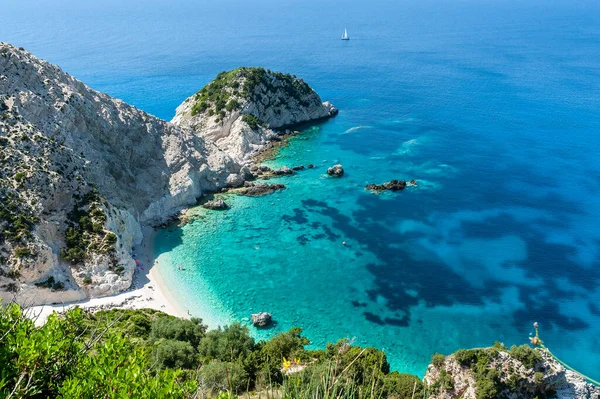 Landscape Agia Eleni Beach Kefalonia Ionian Island Greece — ストック写真