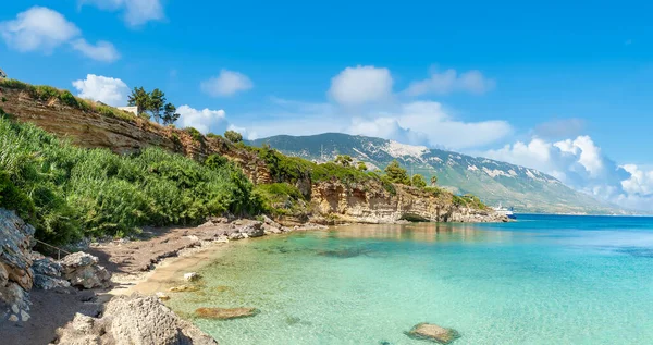 Landschap Met Pessada Strand Kefalonia Ionisch Eiland Griekenland — Stockfoto