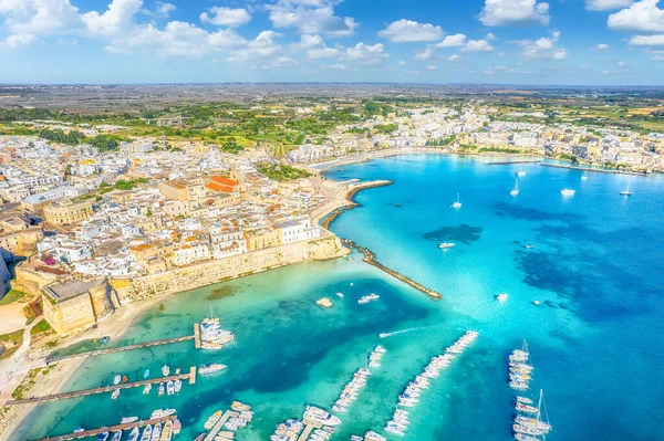 Aerial View Otranto Province Lecce Puglia Apulia Italy — Zdjęcie stockowe