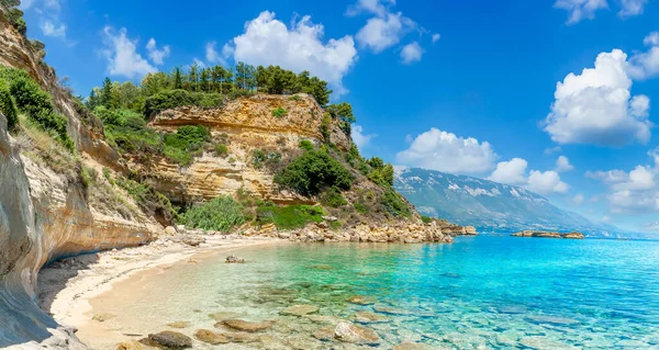 Landscape Livathou Beach Kefalonia Ionian Island Greece — Fotografia de Stock