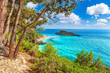 Landscape with Tourkopodaro beach on Kefalonia, Ionian island, Greece clipart