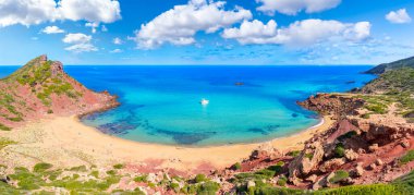 Cala Pilar plajı, Menorca adası, İspanya