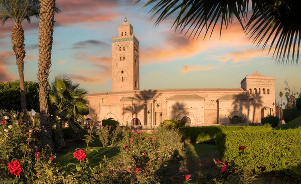 Mezquita Koutoubia Atardecer Marrakech Marruecos — Foto de Stock