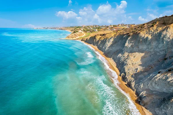Vista Aérea Playa Zingarello Sicilia Italia — Foto de Stock