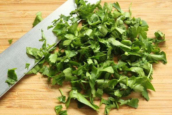 Chopped green parsley — Stock Photo, Image