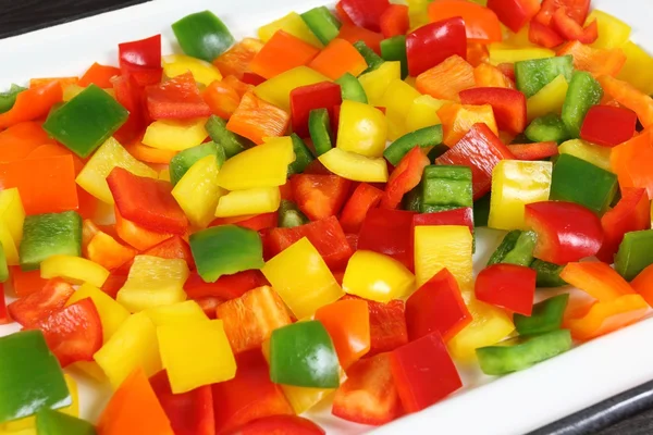 Diced peppers Royalty Free Stock Photos