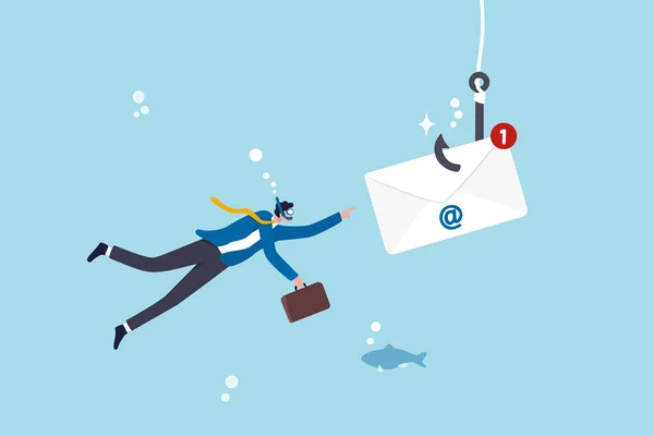 Phishing Mail Oszustwo Lub Oszustwo Poczta Oferują Fałszywe Logowanie Lub — Wektor stockowy