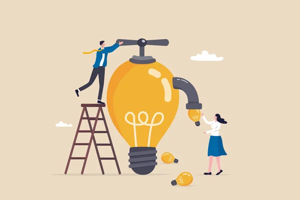 Idee Ispirazione Mentorship Coaching Motivare Orientare Soluzione Aziendale Creatività Innovazione — Vettoriale Stock