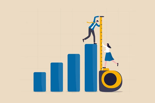 Business Benchmark Measurement Kpi Schlüsselindikator Zur Bewertung Von Erfolg Verbesserung — Stockvektor