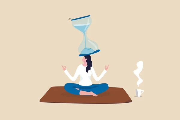 Temps Patience Pratique Pour Concentrer Attendre Succès Étant Calme Professionnel — Image vectorielle