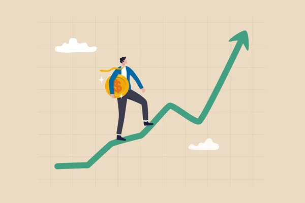 Estrategia Inversión Para Ganar Dinero Plan Para Invertir Gestión Riqueza — Archivo Imágenes Vectoriales