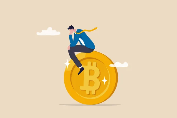 Bitcoin Hodl Titulaire Qui Achètent Bitcoin Crypto Monnaie Pour Investissement — Image vectorielle