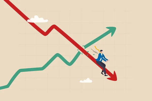 Stagflation Economic Slow Recession While Inflation High Gdp Growth Decrease — Archivo Imágenes Vectoriales