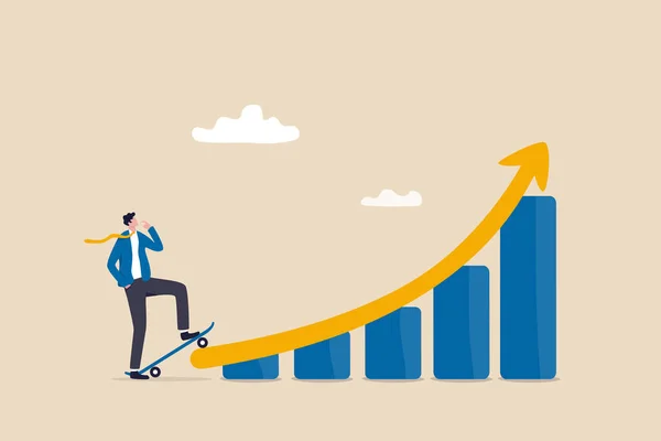 Growth Success Growing Business Achieve Goal Progress Improvement Career Development — Stockvektor
