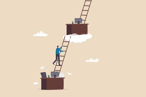 Career Path Job Promote Occupation Ladder Success Growth Step Progress — Vettoriale Stock
