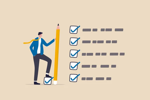 Getting Things Done Completed Tasks Business Accomplishment Finished Checklist Achievement - Stok Vektor