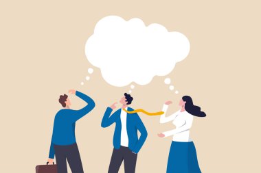 Aynı fikirle, meslektaşlarım benzer düşüncelerle beyin fırtınası yapıyorlar, iş hedefi ya da başarı konsepti için birlikte plan yapıyorlar, düşünceli iş adamları aynı düşünce baloncuğuyla beyin fırtınası yapıyorlar..