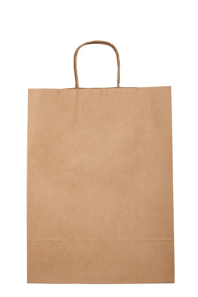 Front View Brown Paper Bag Mockup Paper Packaging — Stock Photo, Image