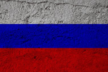 Rusya bayrağı dokulu bir arka planda. Arkaplan dokusu. Arkaplan için bayrak.