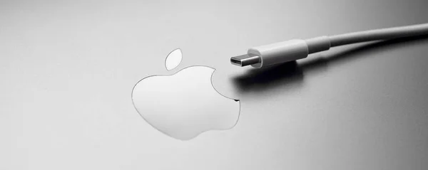 งกฤษ วคาสเซ นายน 2022 Type ใกล บโลโก Apple สหภาพย โรปได — ภาพถ่ายสต็อก