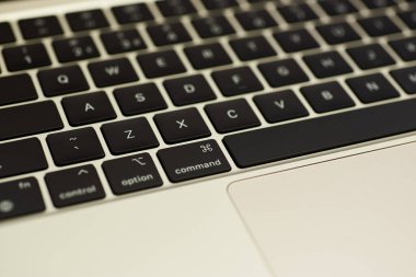 UK, Newcastle upon Tyne, 15 July 2022 - New macBook Air 2022. New macBook air keyboard closeup.