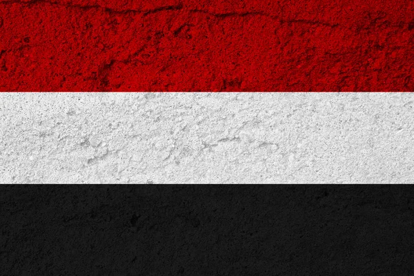 Flag Yemen Textured Background Background Texture National Yemen Flag — Stock Fotó