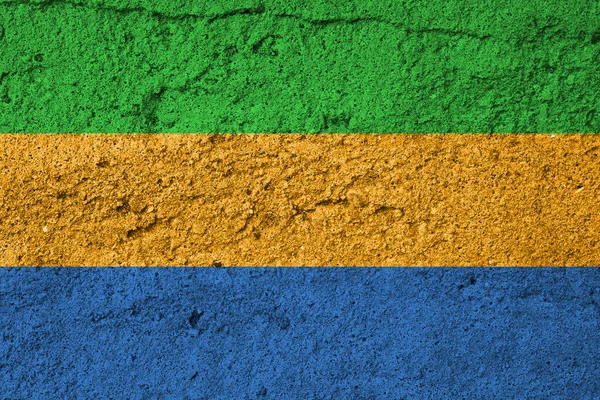 Bandiera Del Gabon Sfondo Strutturato Struttura Dello Sfondo Bandiera Nazionale — Foto Stock