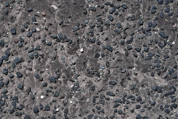 Τέλεια Μαύρη Άσφαλτος Διάσπαρτη Μεγάλα Χαλίκια Από Κοντά Υφή Της — Φωτογραφία Αρχείου