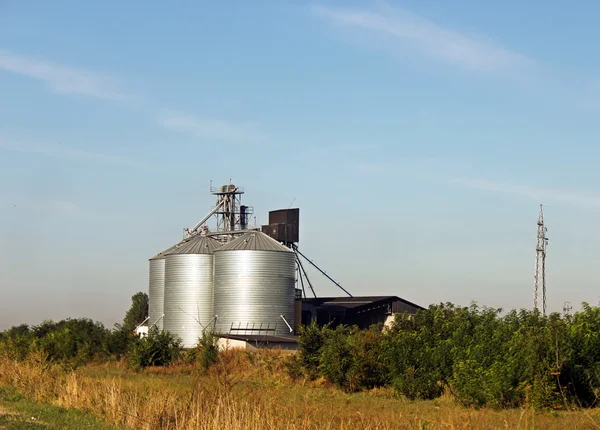 Tahıl depolama siloları — Stok fotoğraf