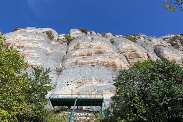Madara binici olduğunu bir erken ortaçağ büyük kaya kabartması, Bulgaristan, UNESCO Dünya Miras Listesi — Stok fotoğraf